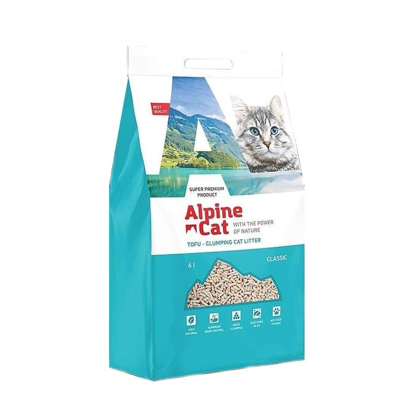 Без запаха, 6л., тофу комкующийся соевый наполнитель Alpine Cat