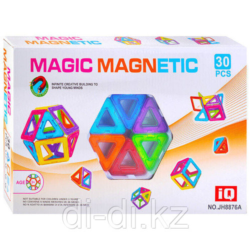 Магнитный конструктор Magic magnetic (30 деталей), в коробке