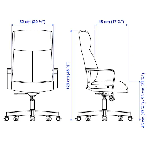 Рабочий стул МИЛЛБЕРГЕТ Мурум черный ИКЕА, IKEA - фото 10 - id-p87524559