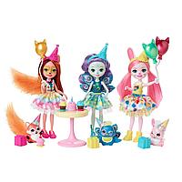 Энчантималс Enchantimals набор из 3х кукол День рождения GJX22