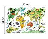 Наклейка   "Карта мира - 1", 75*95 см, фото 3