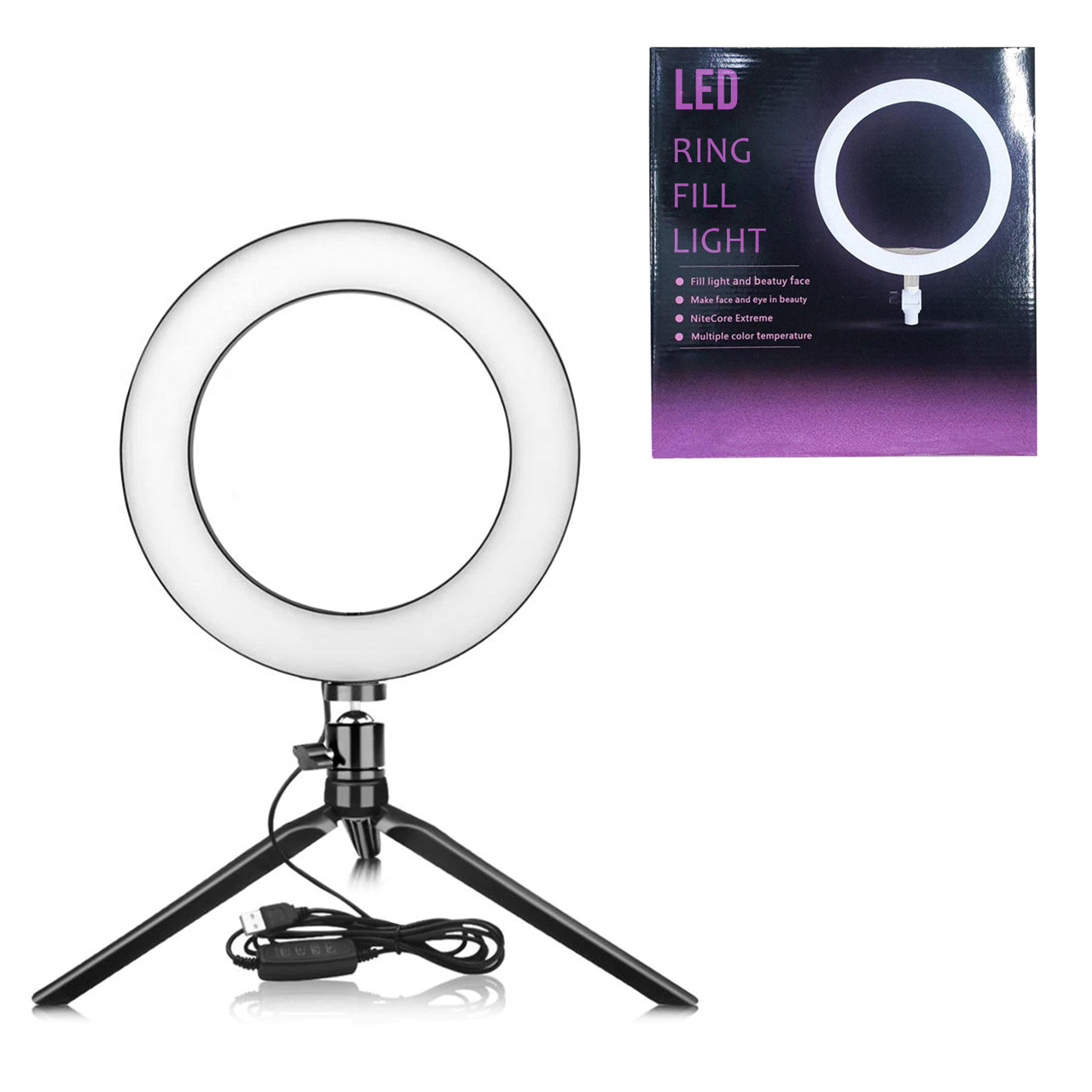 Кольцевая светодиодная лампа со штативом Led BL-7