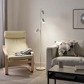 Светильник напольный НИМОНЕ с 3 лампами, белый ИКЕА, IKEA, фото 2