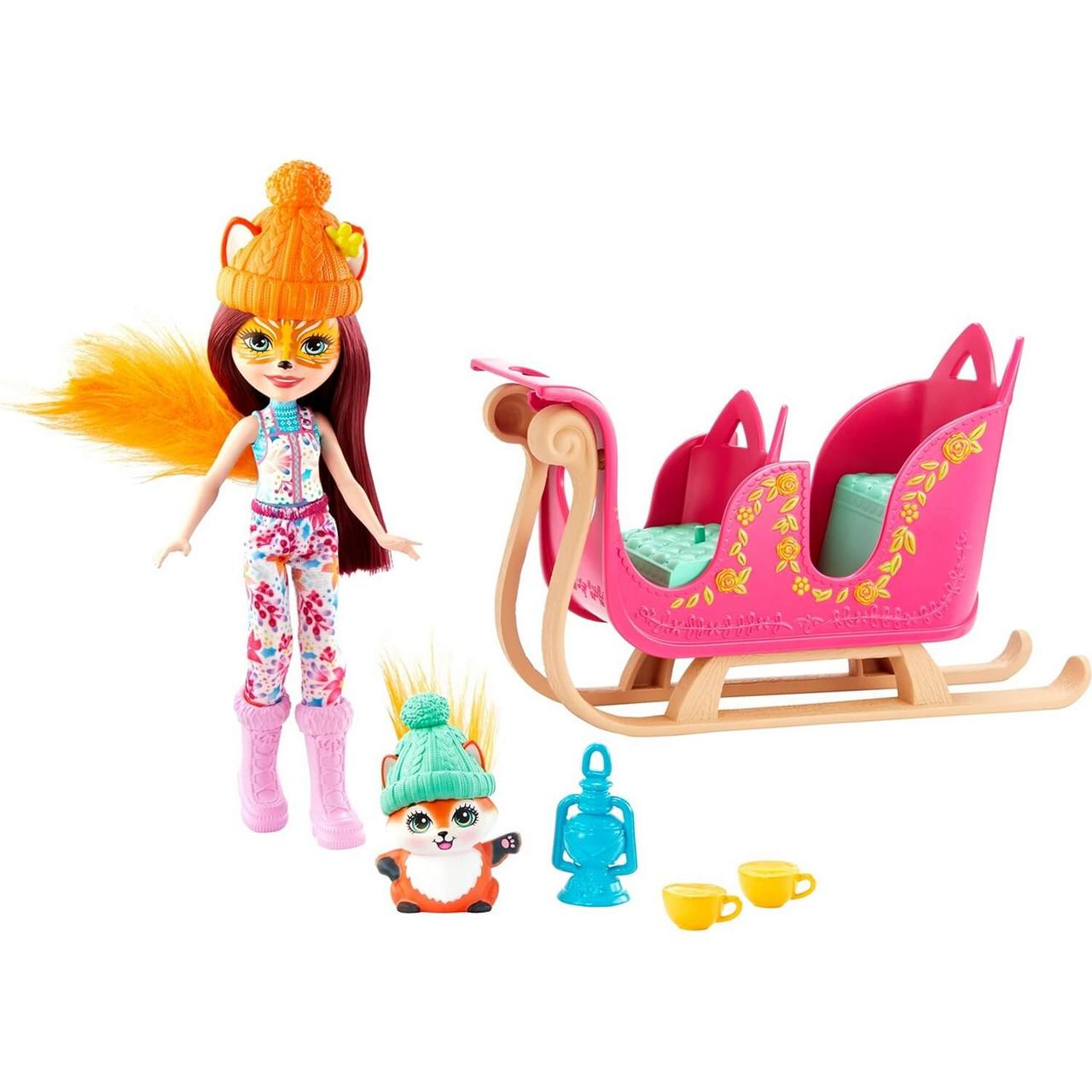 Набор игровой Enchantimals Рождественские сани с Фелисити Лис GJX31