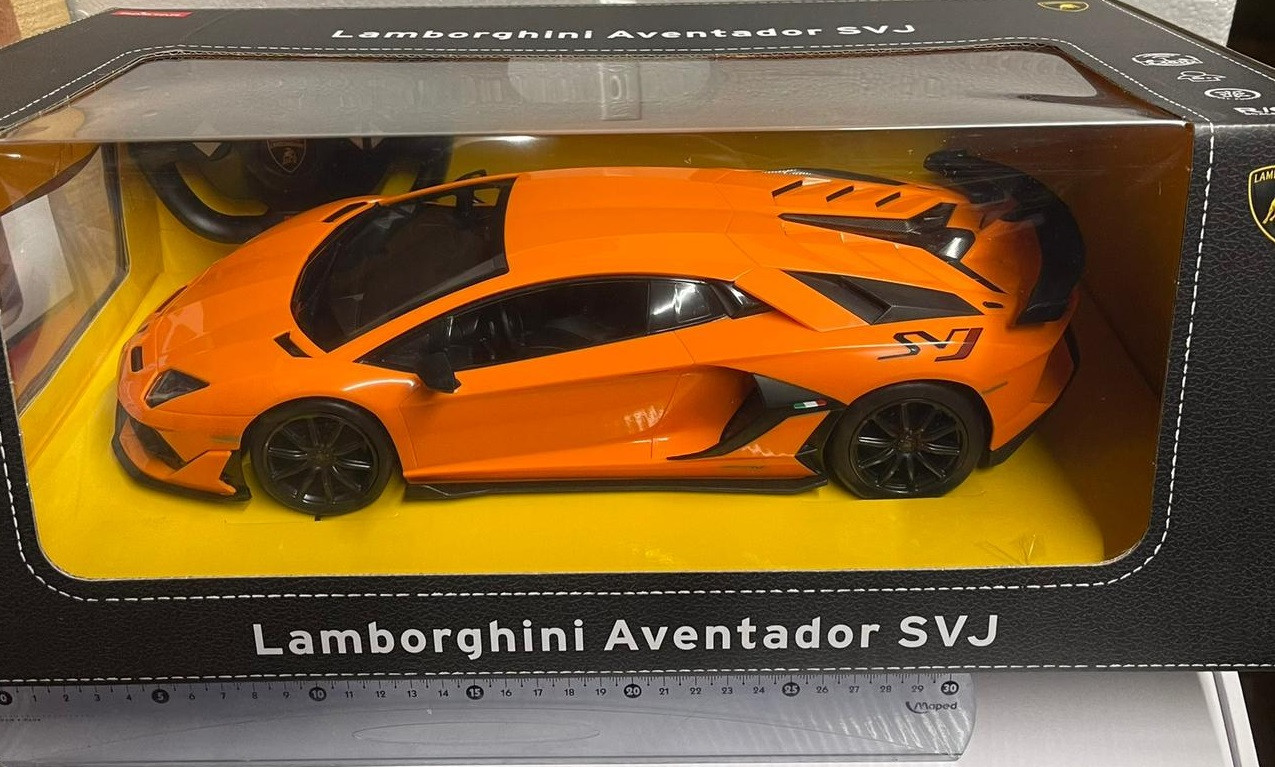 Машина Rastar РУ 1:14 Lamborghini Aventador SVJ оранжевая - фото 1 - id-p87615037