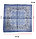 Бандана платок хлопковая с узором и розой квадратная 53х53 см голубой, фото 2