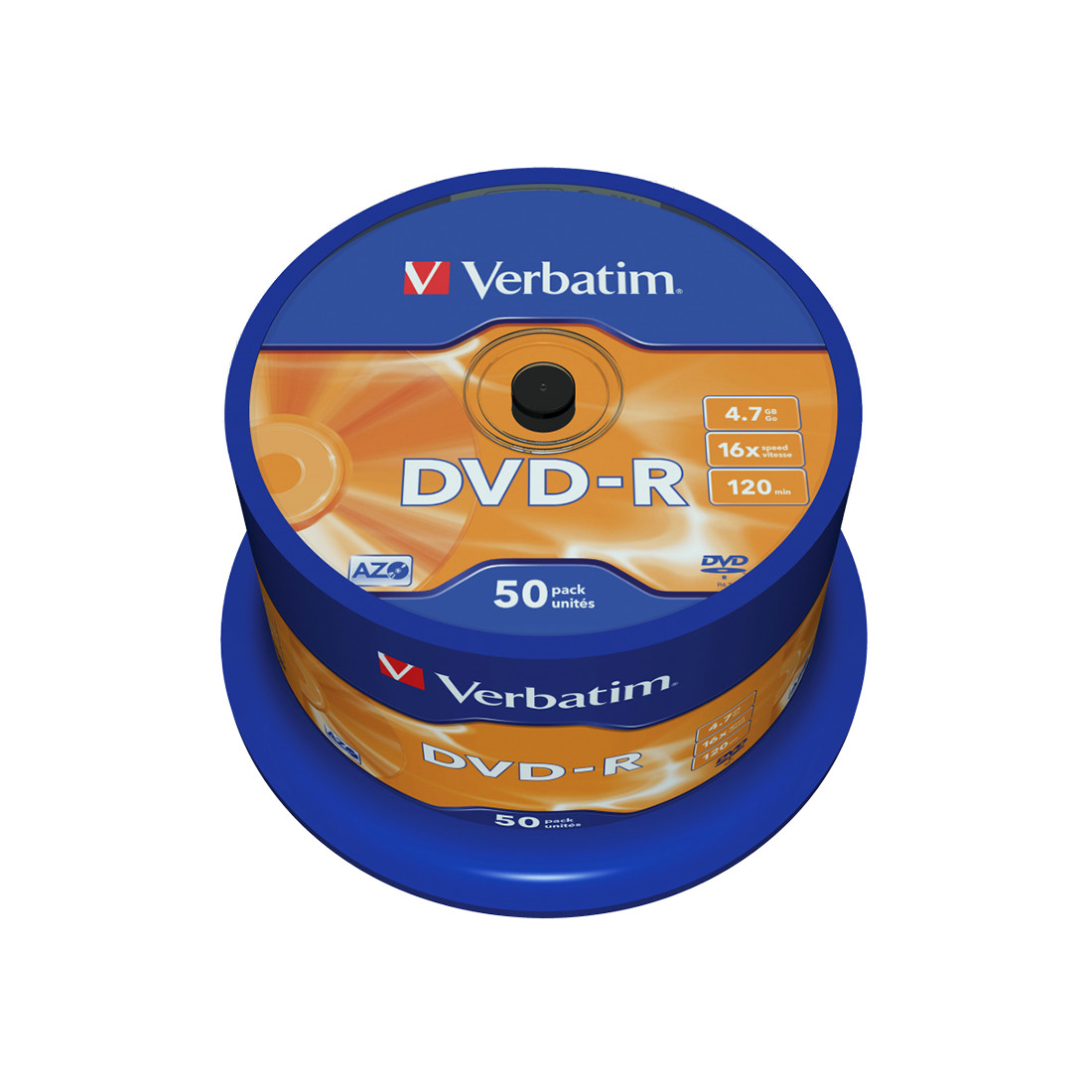 Диск DVD-R, Verbatim, (43548) 4.7GB, 16х, 50шт в упаковке, Незаписанный - фото 2 - id-p87482207