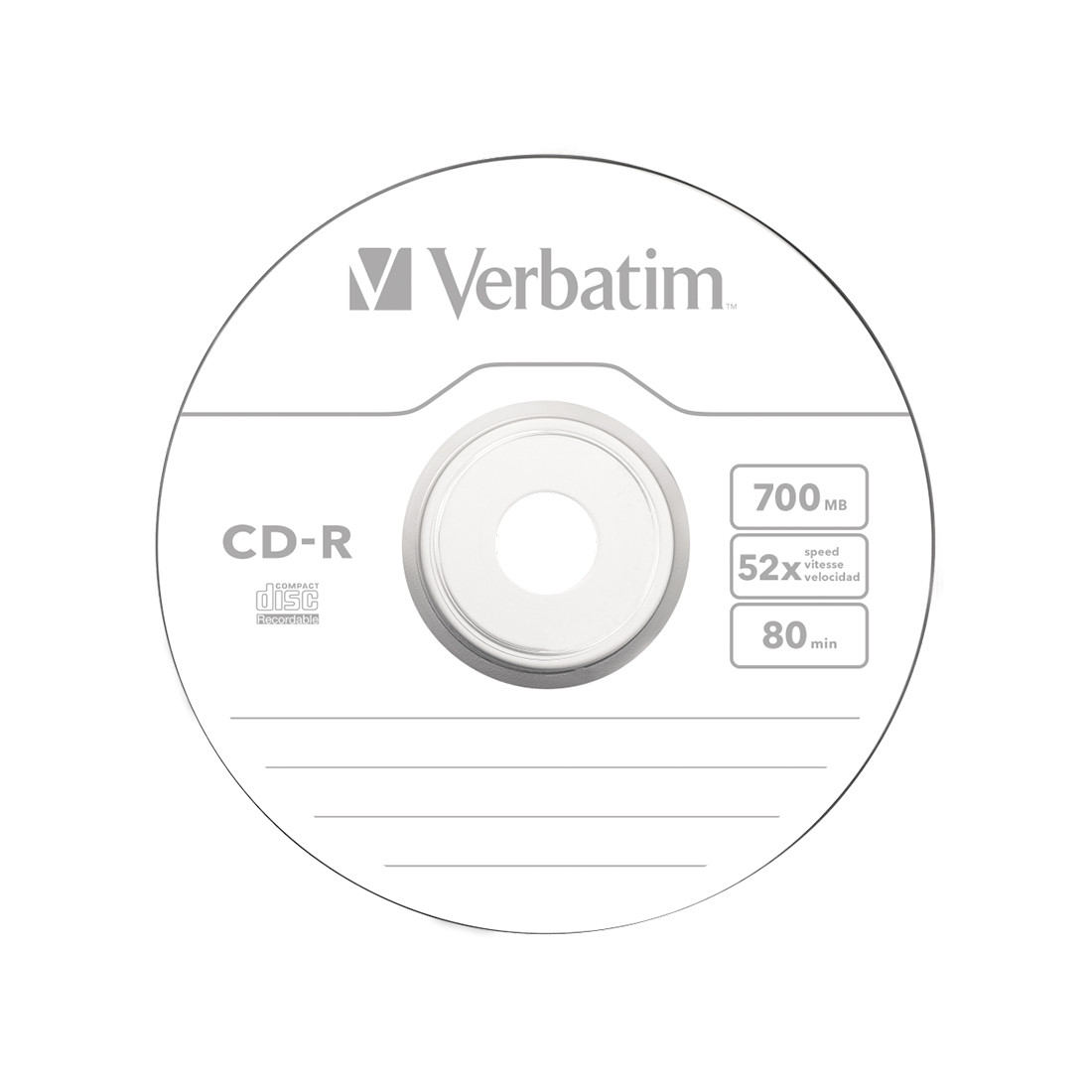 Диск CD-R, Verbatim, (43351) 700MB, 52х, 50шт в упаковке, Незаписанный - фото 1 - id-p87482214