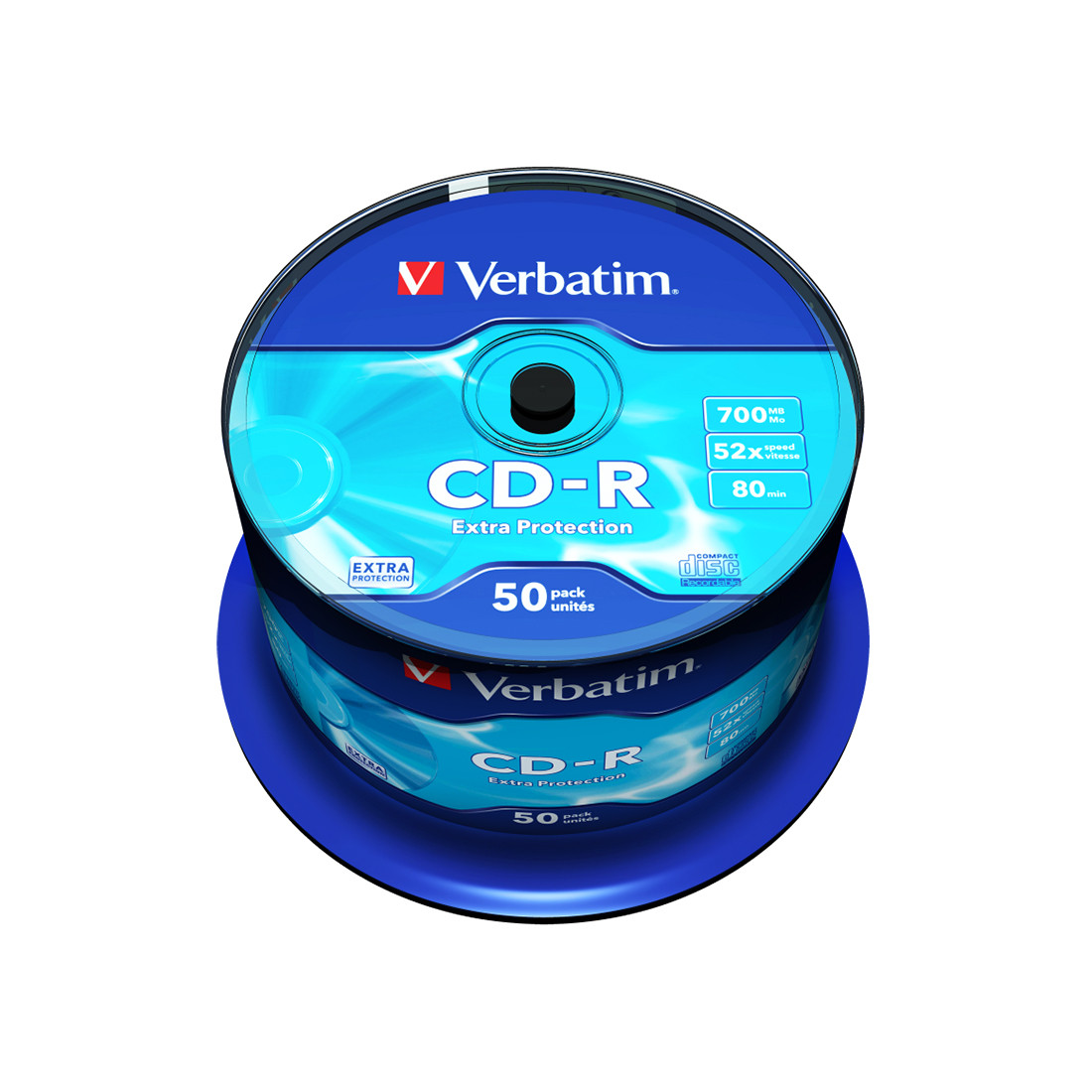 Диск CD-R, Verbatim, (43351) 700MB, 52х, 50шт в упаковке, Незаписанный - фото 2 - id-p87482214