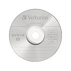Диск DVD+R, Verbatim, (43500) 4.7GB, 16х, 25шт в упаковке, Незаписанный