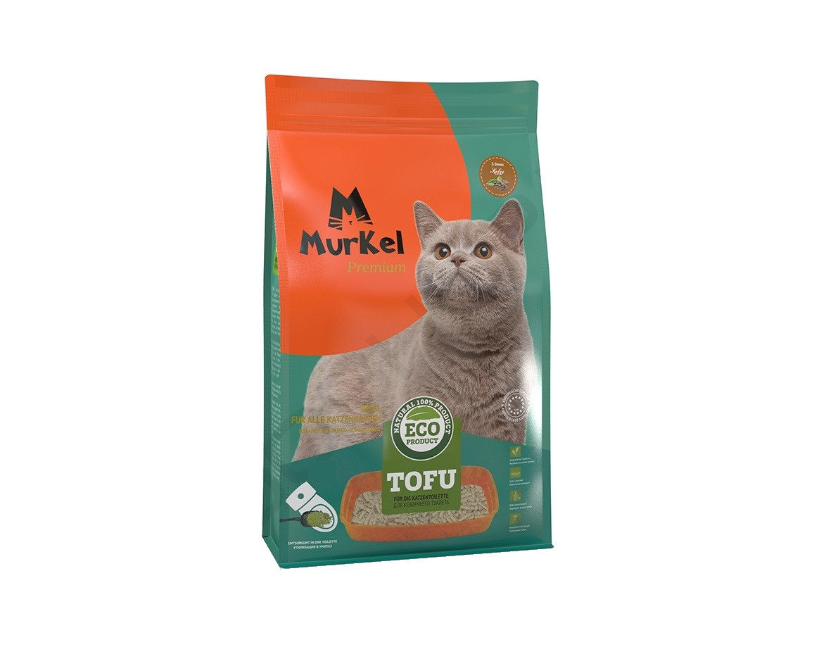 С ароматом кофе, 6л., тофу комкующийся соевый наполнитель Murkel