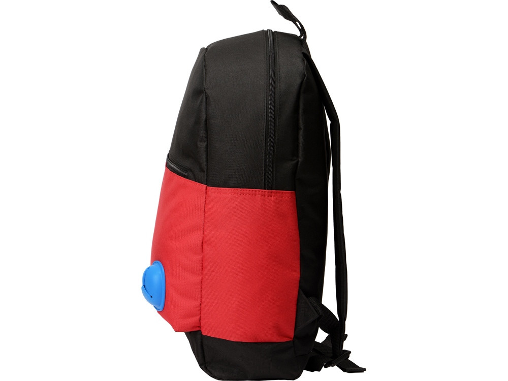 Рюкзак Chap с люверсом из полиэстера (600D), черный/красный - фото 9 - id-p87644682