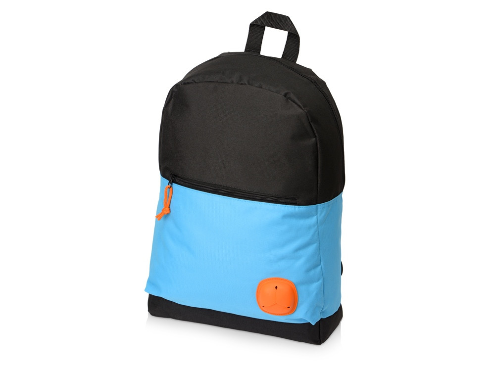 Рюкзак Chap с люверсом из полиэстера (600D), черный/голубой - фото 1 - id-p87644683