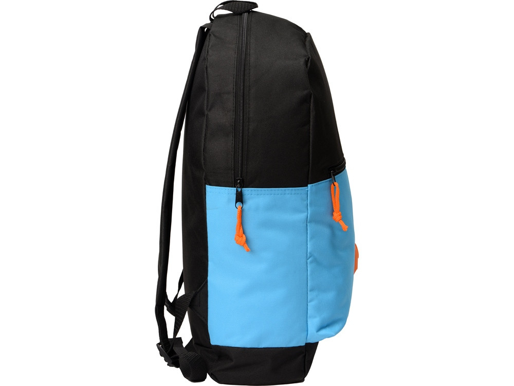 Рюкзак Chap с люверсом из полиэстера (600D), черный/голубой - фото 10 - id-p87644683