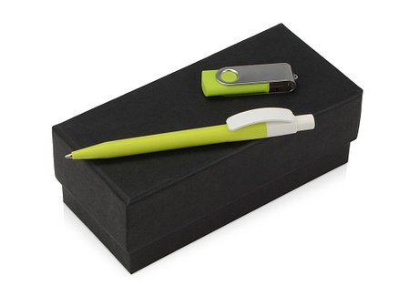 Подарочный набор Uma Memory с ручкой и флешкой, зеленое яблоко, фото 2