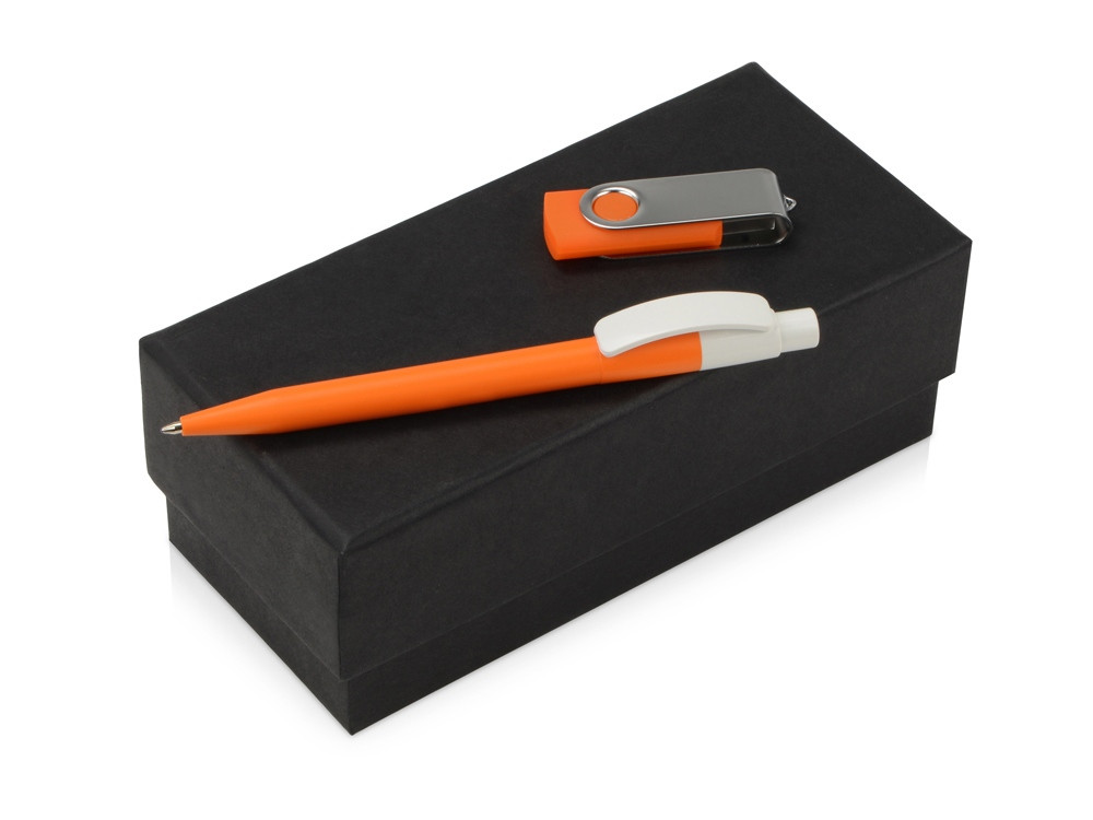 Подарочный набор Uma Memory с ручкой и флешкой, оранжевый - фото 1 - id-p87644370