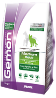 Gemon dog medium adult корм для взрослых собак средних пород с ягненком и рисом, 3 кг