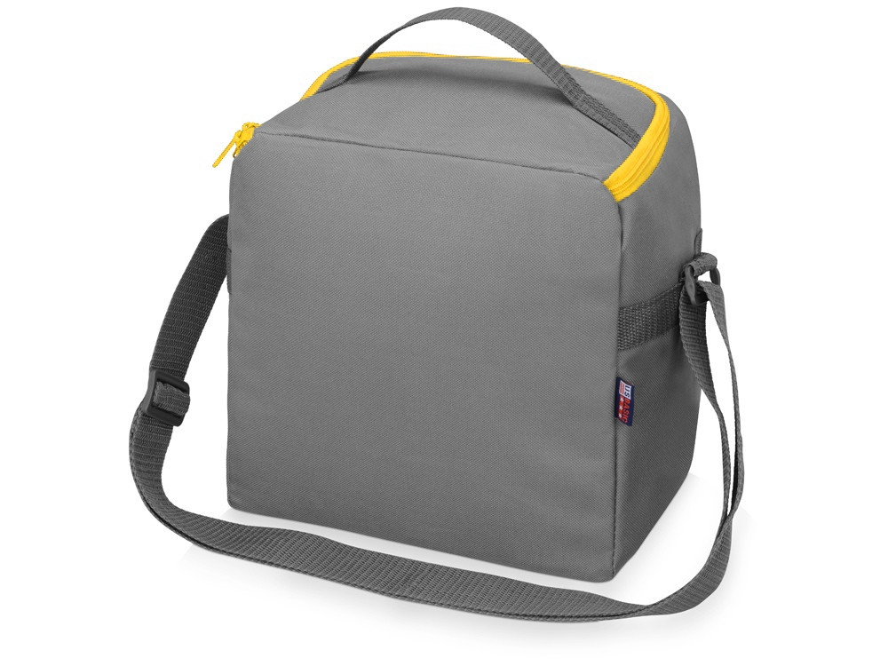 Изотермическая сумка-холодильник Classic c контрастной молнией, серый/желтый - фото 3 - id-p87644481