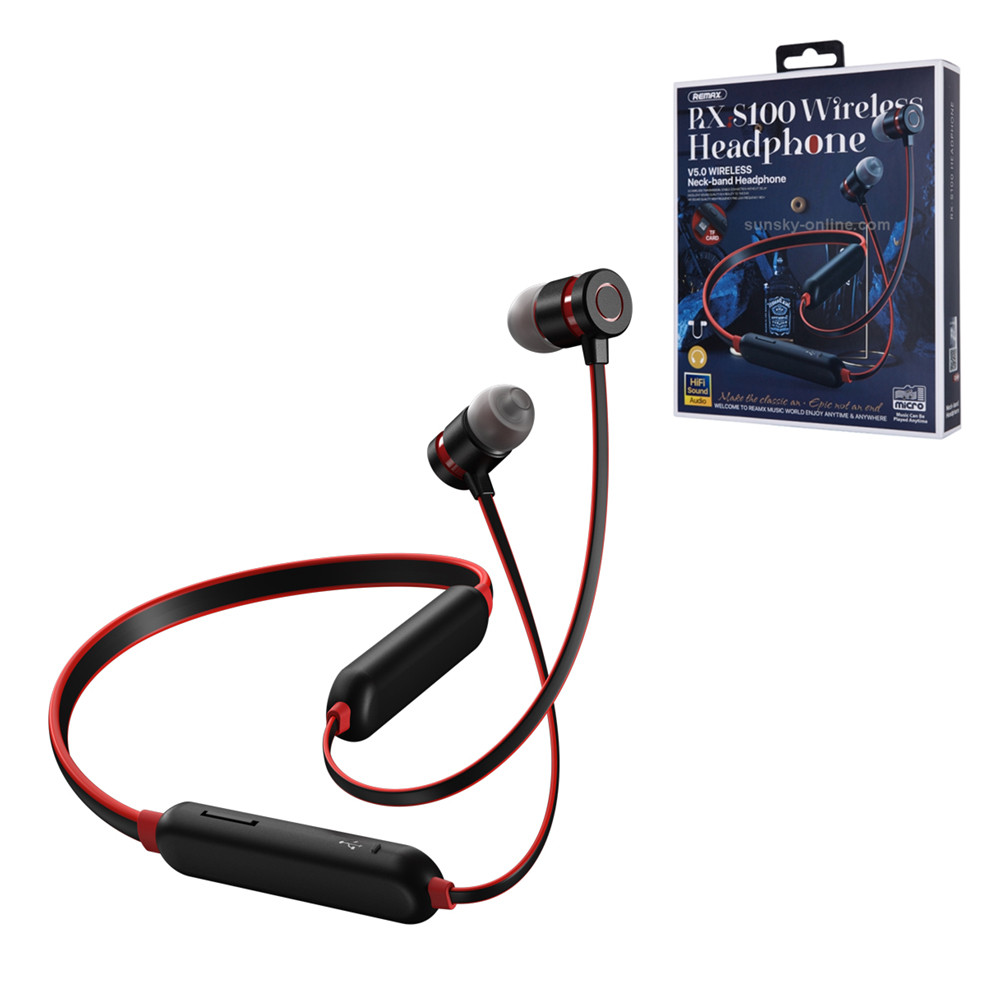 Bluetooth Гарнитура Remax RX S100, micro SC Music Can Be Played Anytime, Black