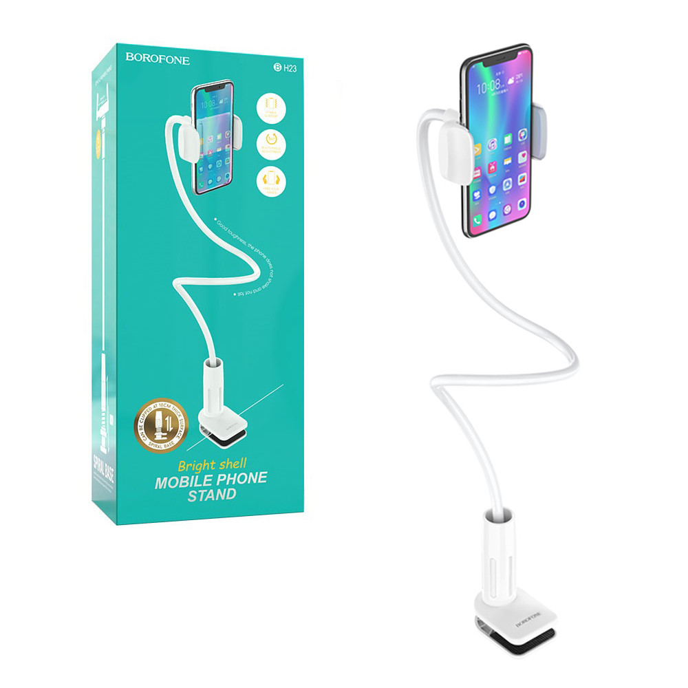 Держатель настольный Borofone BH23, 4.0" -10.5" inch, White