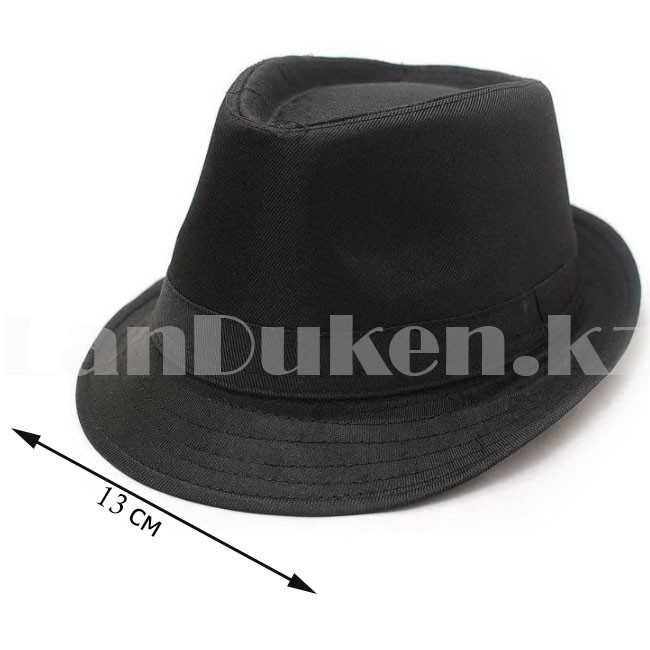 Шляпа трилби на вечеринку (маленькая) черная - фото 3 - id-p87667537