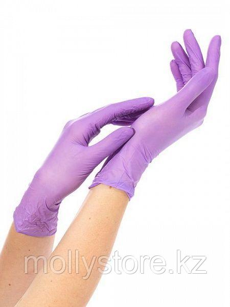 UNEX Перчатки нитрил смотровые, нестерильные фиолетовые 50 пар размеры M,L.