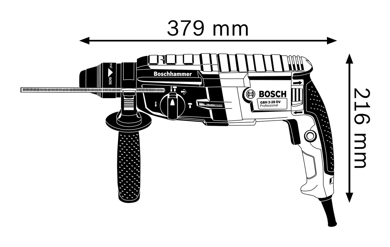 Перфоратор Bosch GBH 2-28 Professional 0611267500 - фото 3 - id-p87668073