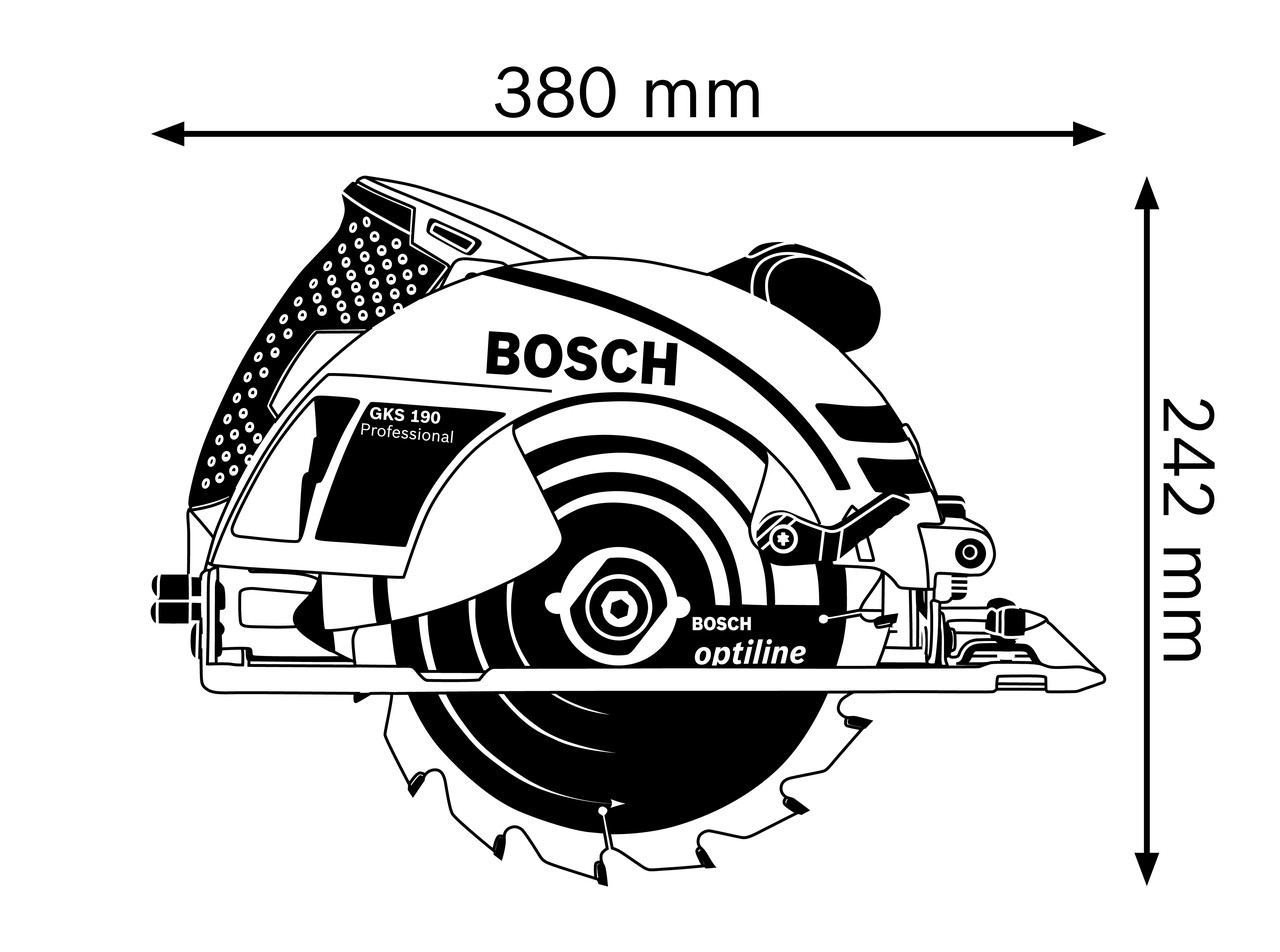 Ручная циркулярная пила Bosch GKS 190 Professional 0601623000 - фото 3 - id-p87675450