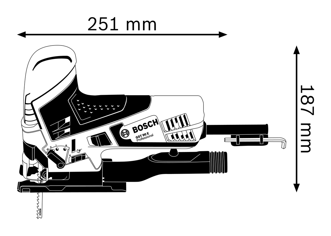 Лобзик Bosch GST 90 E Professional 060158G000 - фото 3 - id-p87680194