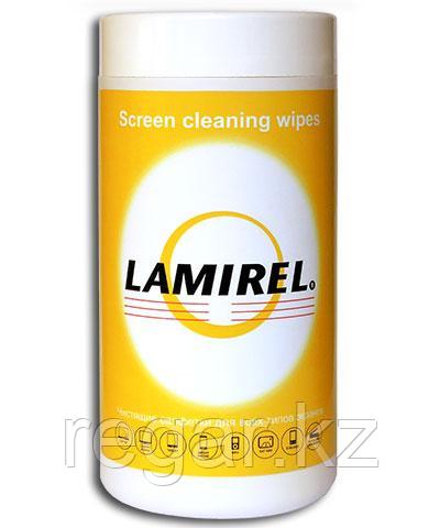 Чистящие салфетки Lamirel для экранов всех типов в тубе, 100 шт.