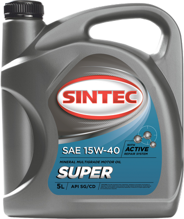 Масло моторное SINTEC SUPER SAE 15W-40 API SG/CD (5л)