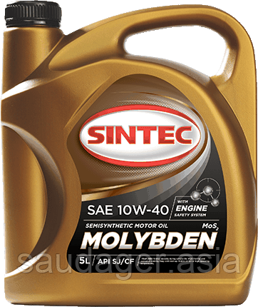 Масло моторное SINTEC MOLYBDEN SAE 10W-40 API SJ/CF (5л) - фото 1 - id-p85105591