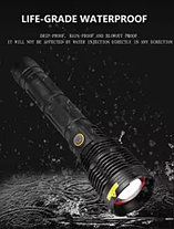 Мощный тактический фонарь HXP70 Влагозащищенный 35W, фото 2