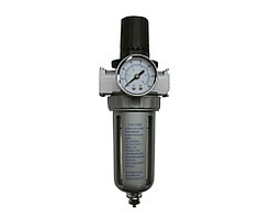 Фильтр-влагоотделитель с клапаном слива конденсата с манометром и регулятором,