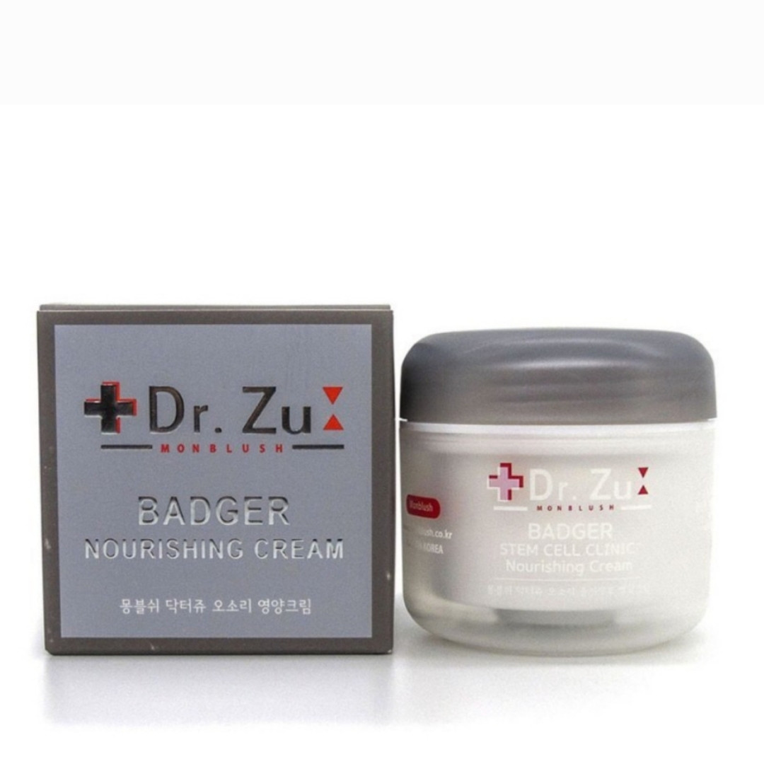 Крем для проблемной кожи  на основе барсучьего жира Monblush Dr.Zu Badger Clinic Nourishing Cream 60 ml.