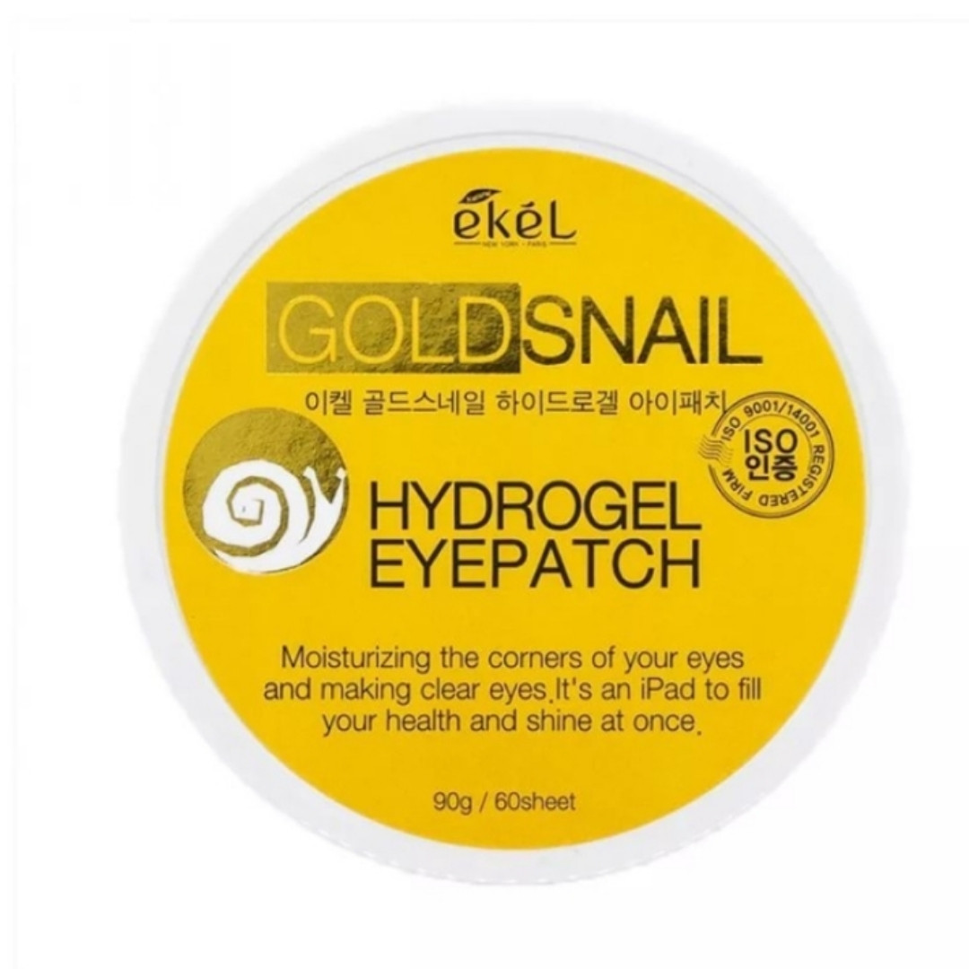 Гидрогелевые патчи для глаз с золотом и муцином улитки Ekel  Gold Snail Hydrogel Eye Patch (60)