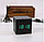 Настольные цифровые часы с будильником электрические с календарем под квадрат черные с зеленым циферблатом, фото 3