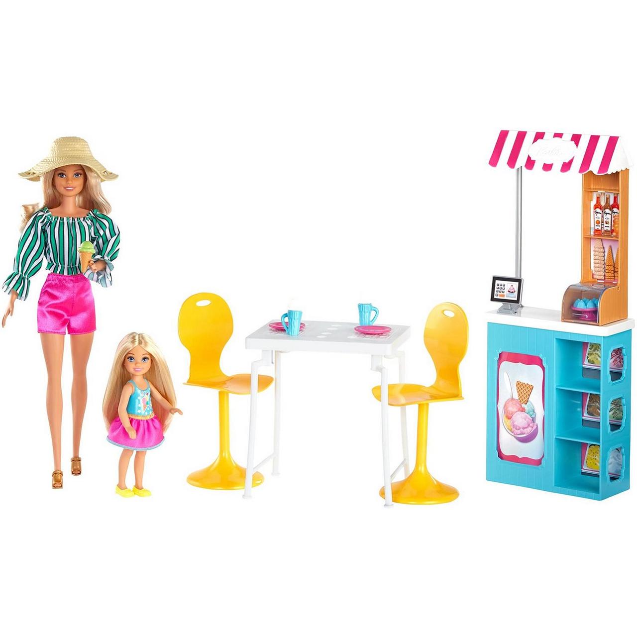 Barbie Игровой набор Магазин Кафе-мороженое с куклами Барби и Челси - фото 2 - id-p87726744
