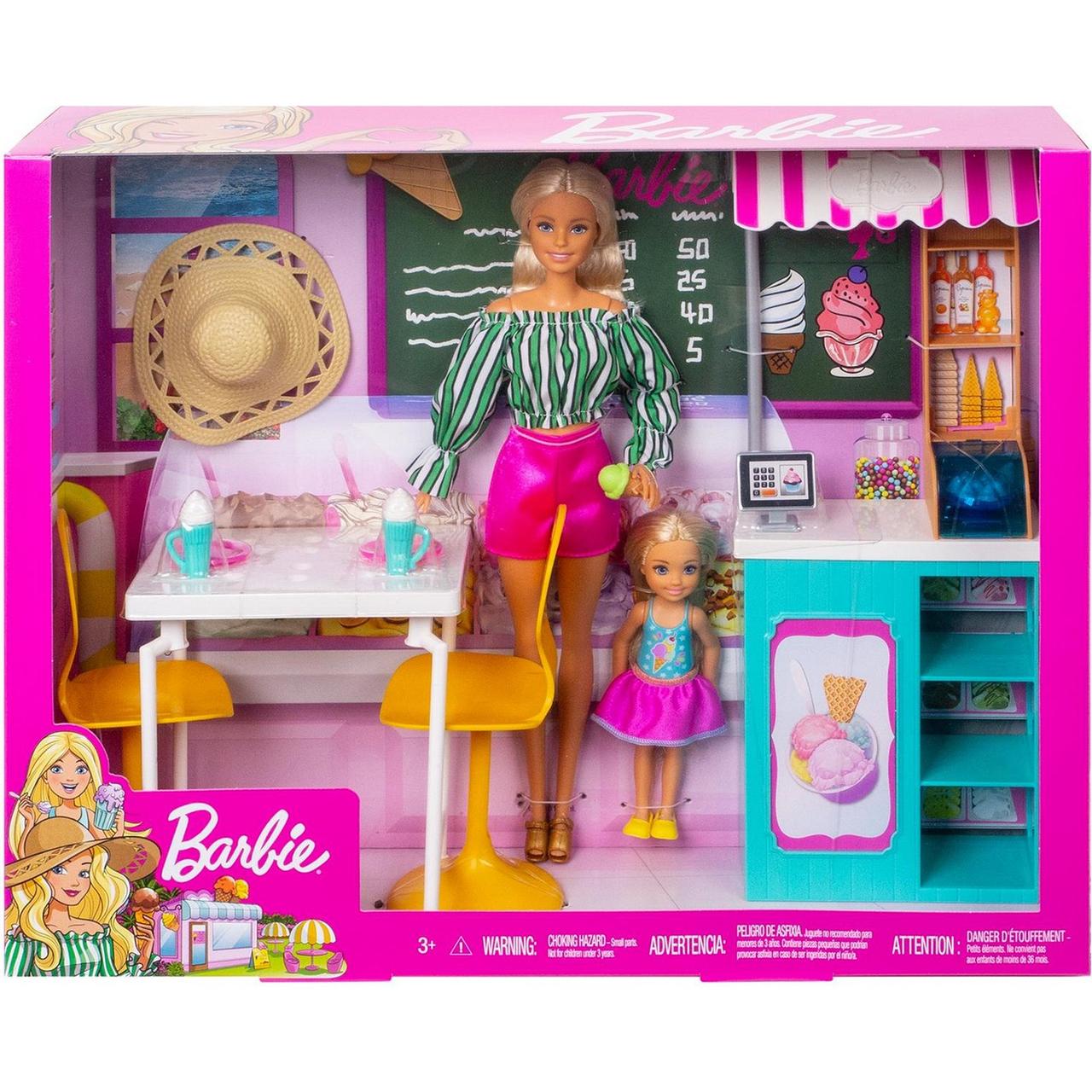 Barbie Игровой набор Магазин Кафе-мороженое с куклами Барби и Челси - фото 9 - id-p87726744