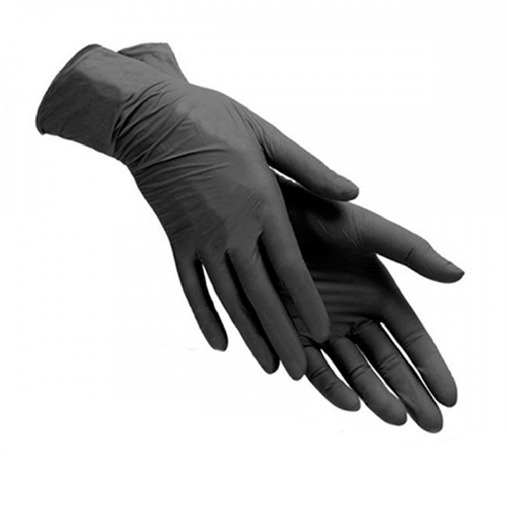 Перчатки черные нитровиниловые №100 L - фото 1 - id-p87727574