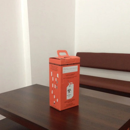 Контейнер картонный для сбора медицинских отходов на 5 л класс В, фото 2