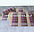 Салфетки сервировочные под тарелки набор 4 в 1 из бамбука плетеные фиолетовая коричневая бежевая, фото 3