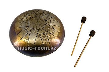 Большой Глюкофон “Цветы Инь Янь” на 10 нот, диаметр 30 см