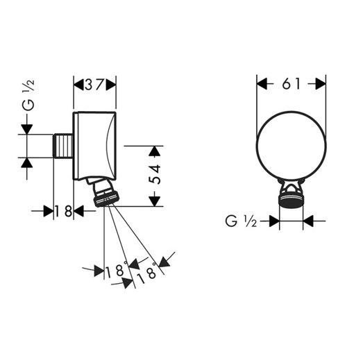 Шланговое подсоединение для душа на 1 отверстие Grohe 27506000 - фото 2 - id-p87732819