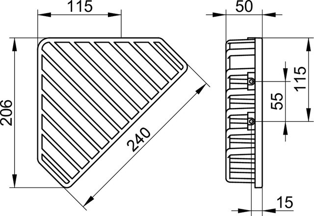 Корзинка для губки угловая 170 мм 24904010000 Keuco - фото 2 - id-p87732963