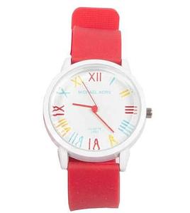 Часы наручные реплика Michael Kors MK-2491 на силиконовом ремешке (Красный)