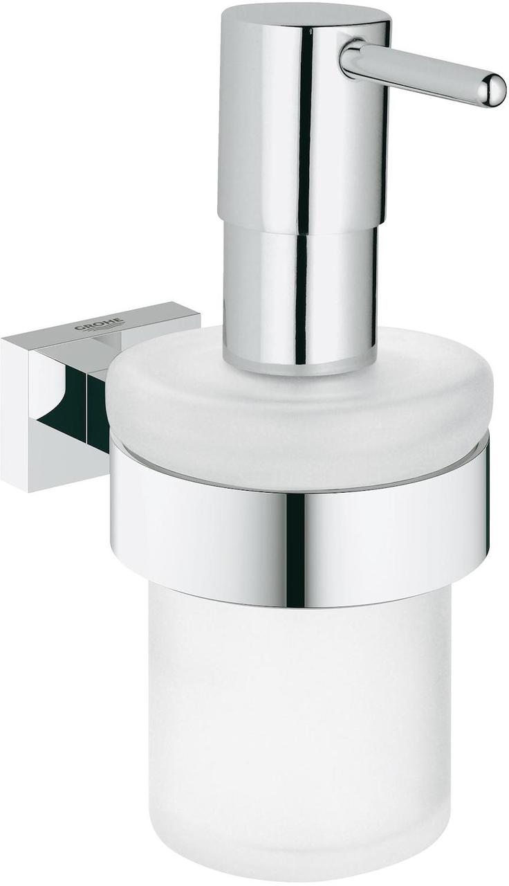 Дозатор жидкого мыла с держателем GROHE Essentials Cube (40756001) - фото 1 - id-p87733944