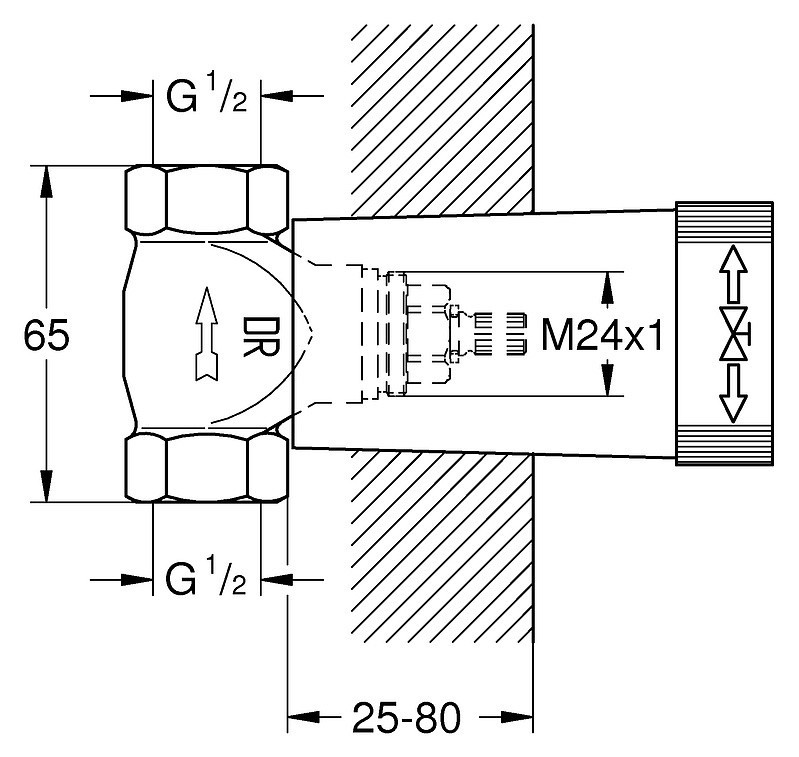 Grohe Механизм скрытого вентиля 1/2" (29800000) - фото 2 - id-p87733953