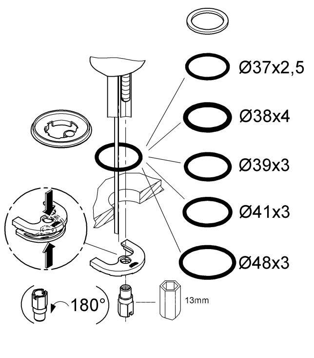 Grohe Крепежный набор для смесителя на раковину (46249000) - фото 2 - id-p87733958