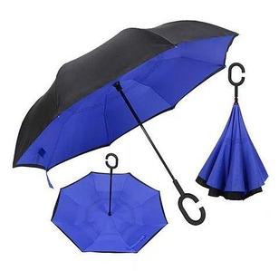 Чудо-зонт перевёртыш «My Umbrella» SUNRISE (Чёрная с синим)
